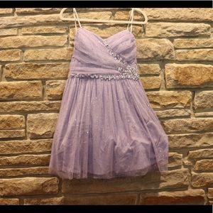 Lavender Dress with Silver Sequins. Size 13/14